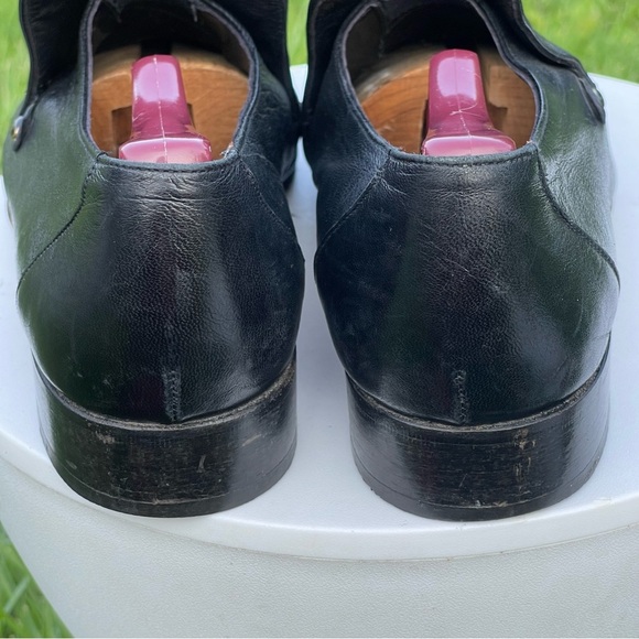 Grenson Footmaster Shoes Mens Size 9 Black Leather Slip-On England Style 7439/01 main image 6